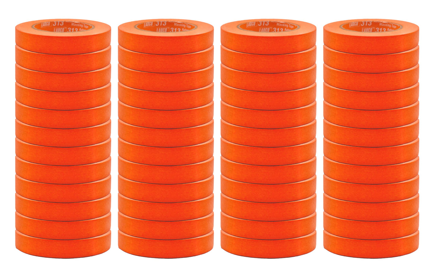 LAUCO Orange Automotive Refinishing Masking Tape, Autobody Painters Tape, 0.75 in. X 60 Yd. 48 Rolls, Moisture, UV and Heat Resistant, Multi-Purpose Masking Tape, No Residue, Painters Tape Bulk
