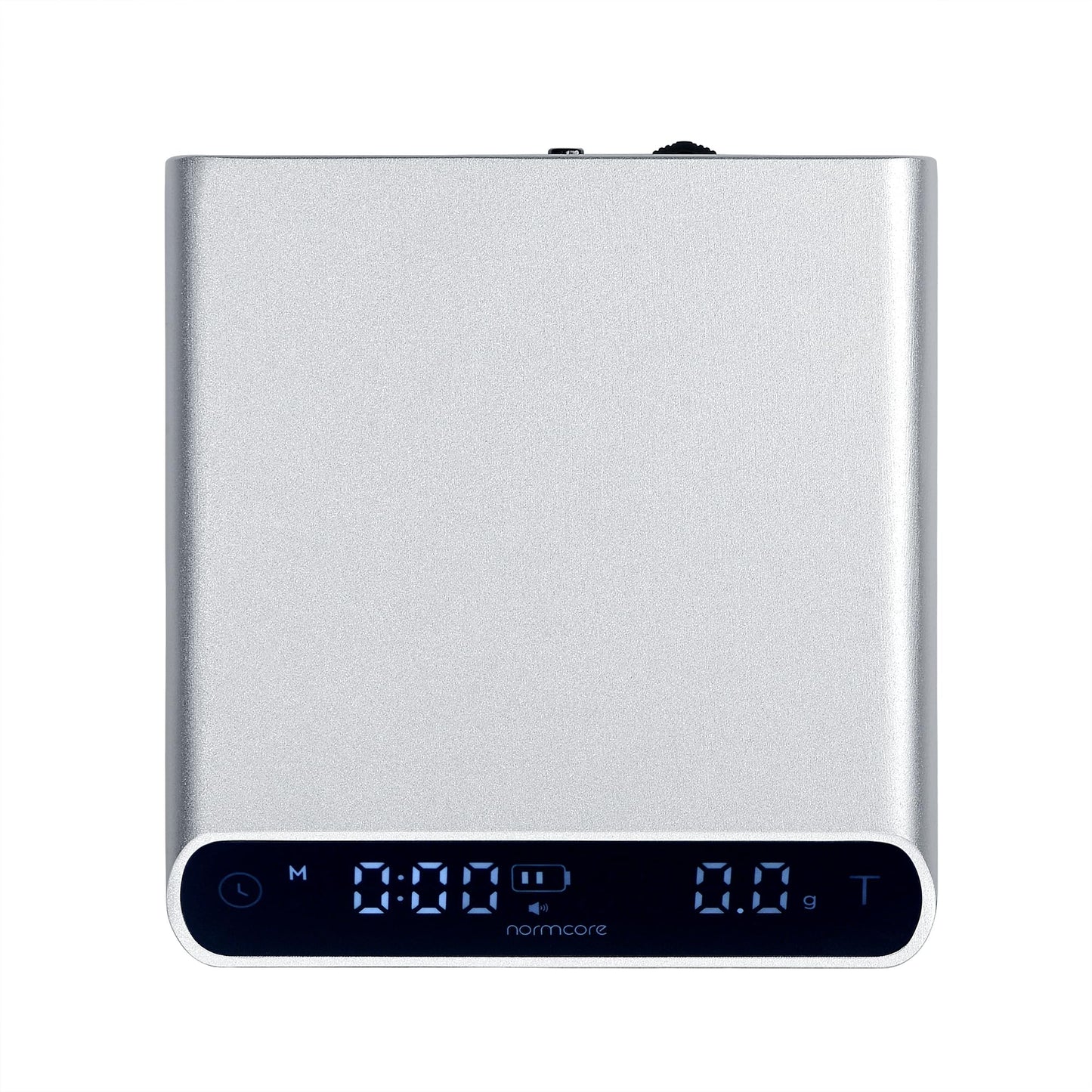 Normcore Pocket Coffee Scale V3, Barista Scale with Timer, Pour Over Drip Espresso Scale, Anodized Aluminum Body with Back-Lit LCD Display, Silver