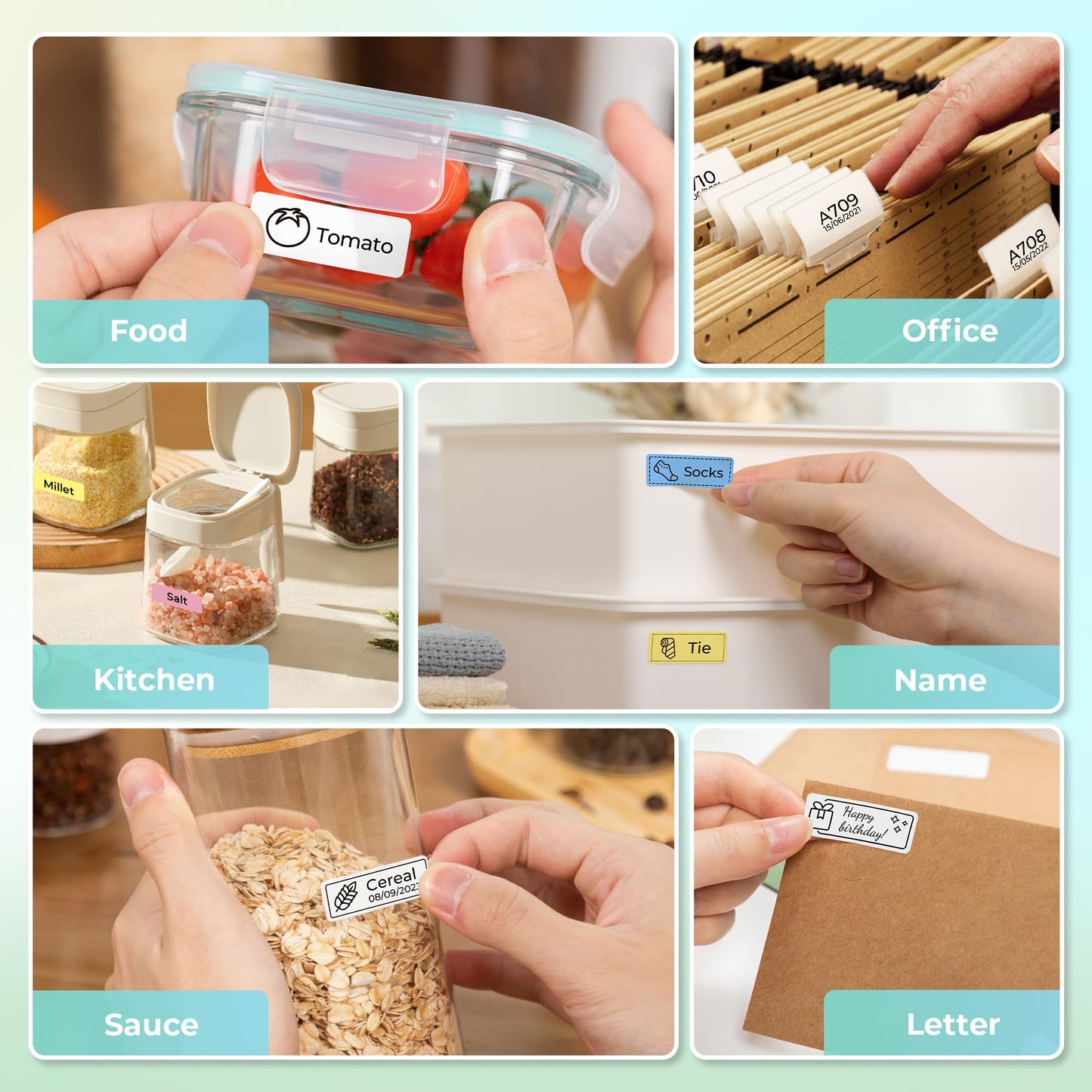 Nelko Label Maker Machine with Tape, P21 Bluetooth Label Printer with 3 Tapes & Case, Wireless Mini Label Makers with Multiple Templates Icon Font Custom for School Office Home, White