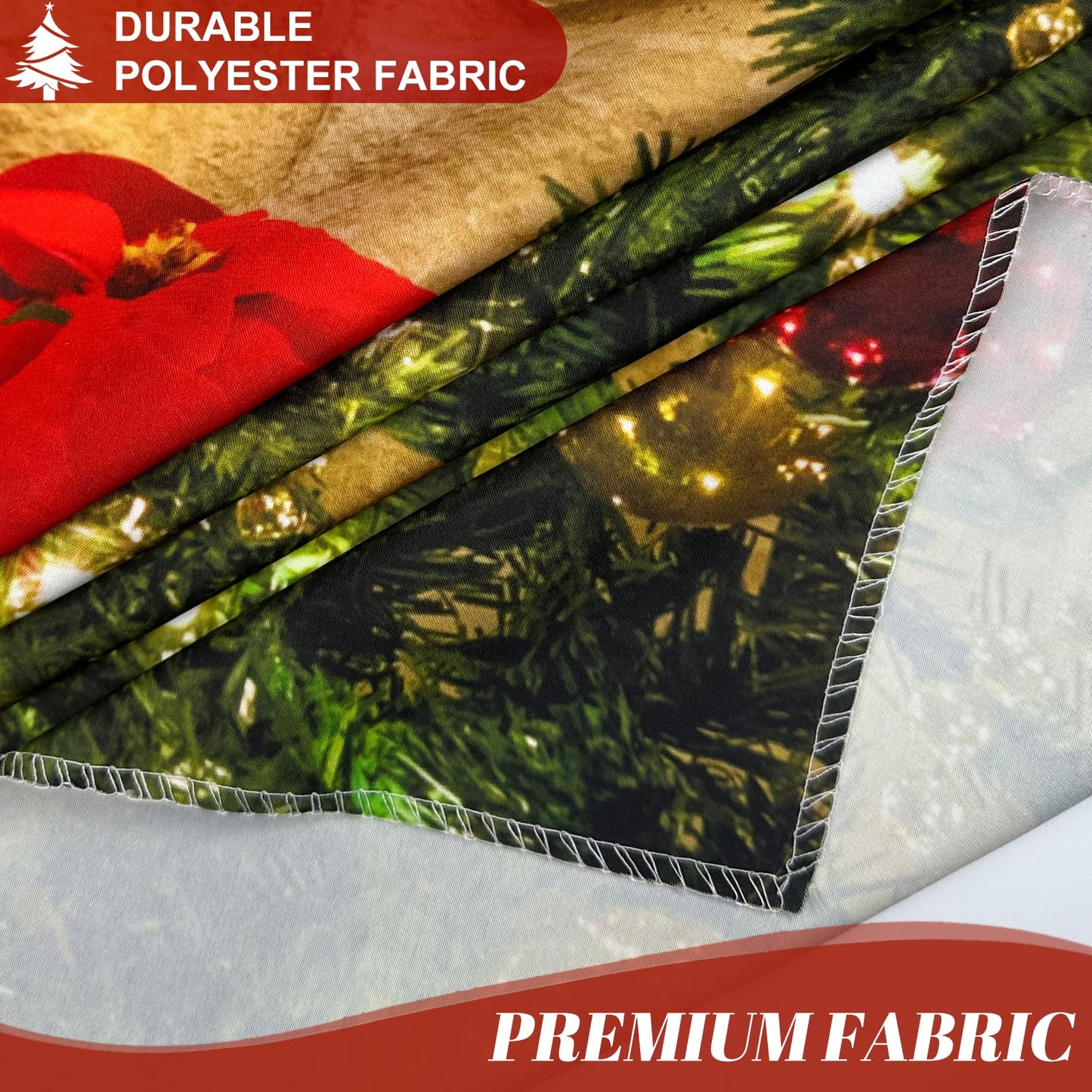 Haboke 10x8ft Christmas Fireplace Theme Backdrop for Photography Soft Wrinkle Free Fabric Tree Sock Decorations for Xmas Party Supplies Photo Background Pictures Banner Studio Decor Booth Props
