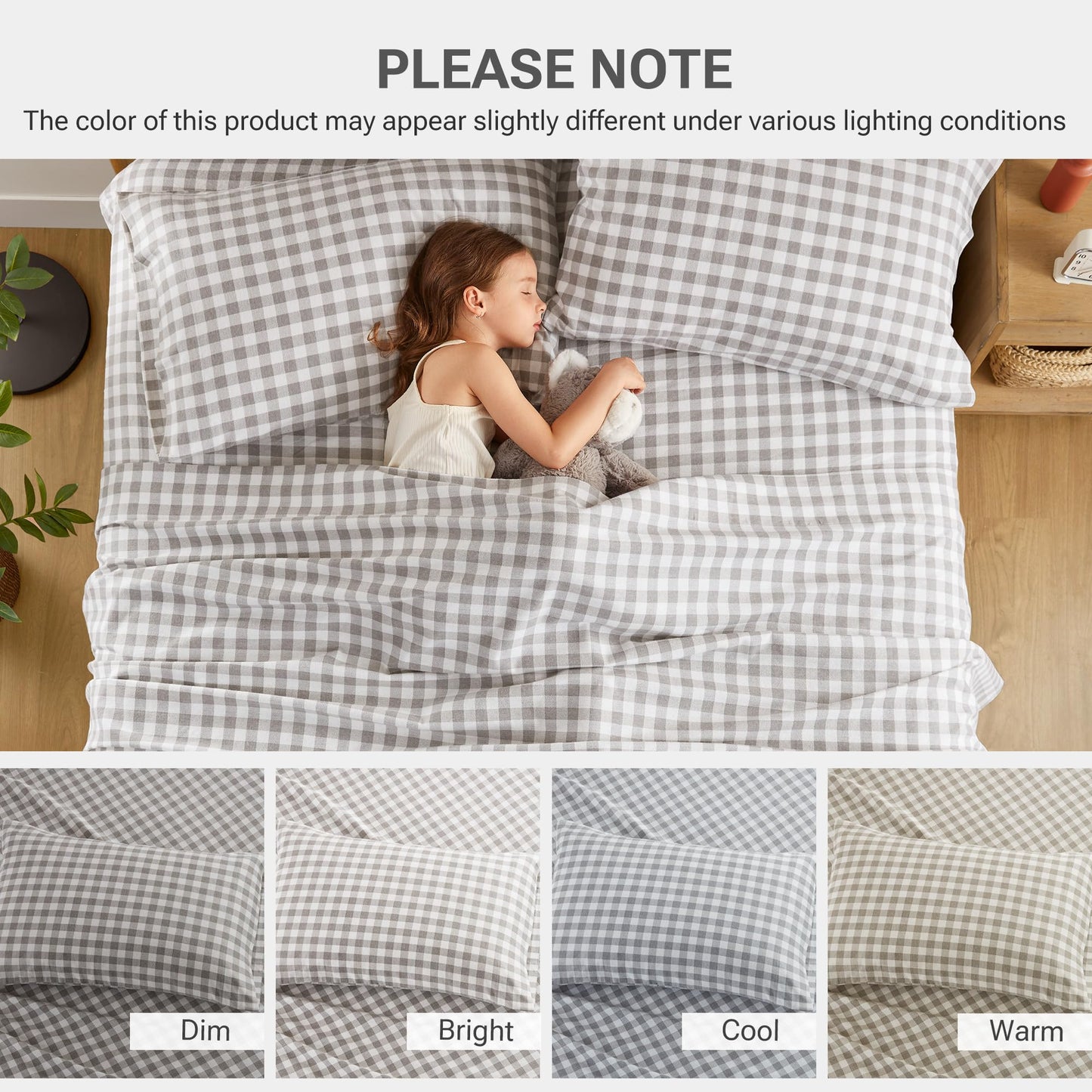 Sleep Philosophy True North 100% Cotton Flannel Sheets Twin Size, Cozy Flannel Sheet Set Brushed for Extra Softness, Heavyweight Novelty Print Warm Flannel Bedding Set, Gray Herringbone Check 3 Piece