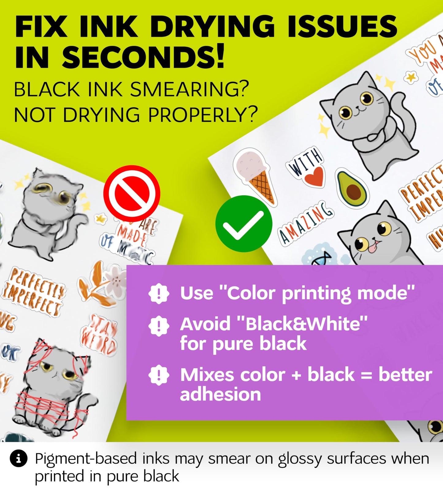 Premium Printable Vinyl Sticker Paper for Inkjet Printer and Laser - 100 White Matte Sticker Paper Waterproof - Durability Adhesive Paper 8.5x11 (Matte, 100 Sheets)