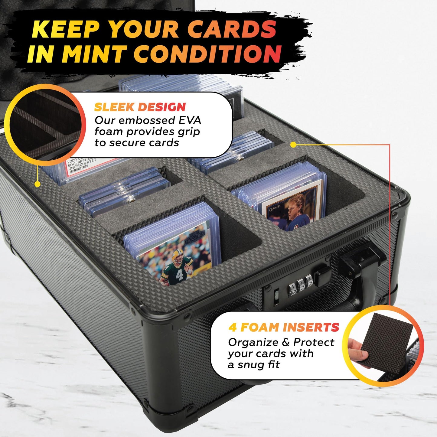 Panopply SLAB ARMOR 80+ 2 Row Psa Graded Card Storage Box Graded Card Case Psa Slab Case Graded Cards Baseball Cases for Sports Cards Storage (2 ROW)