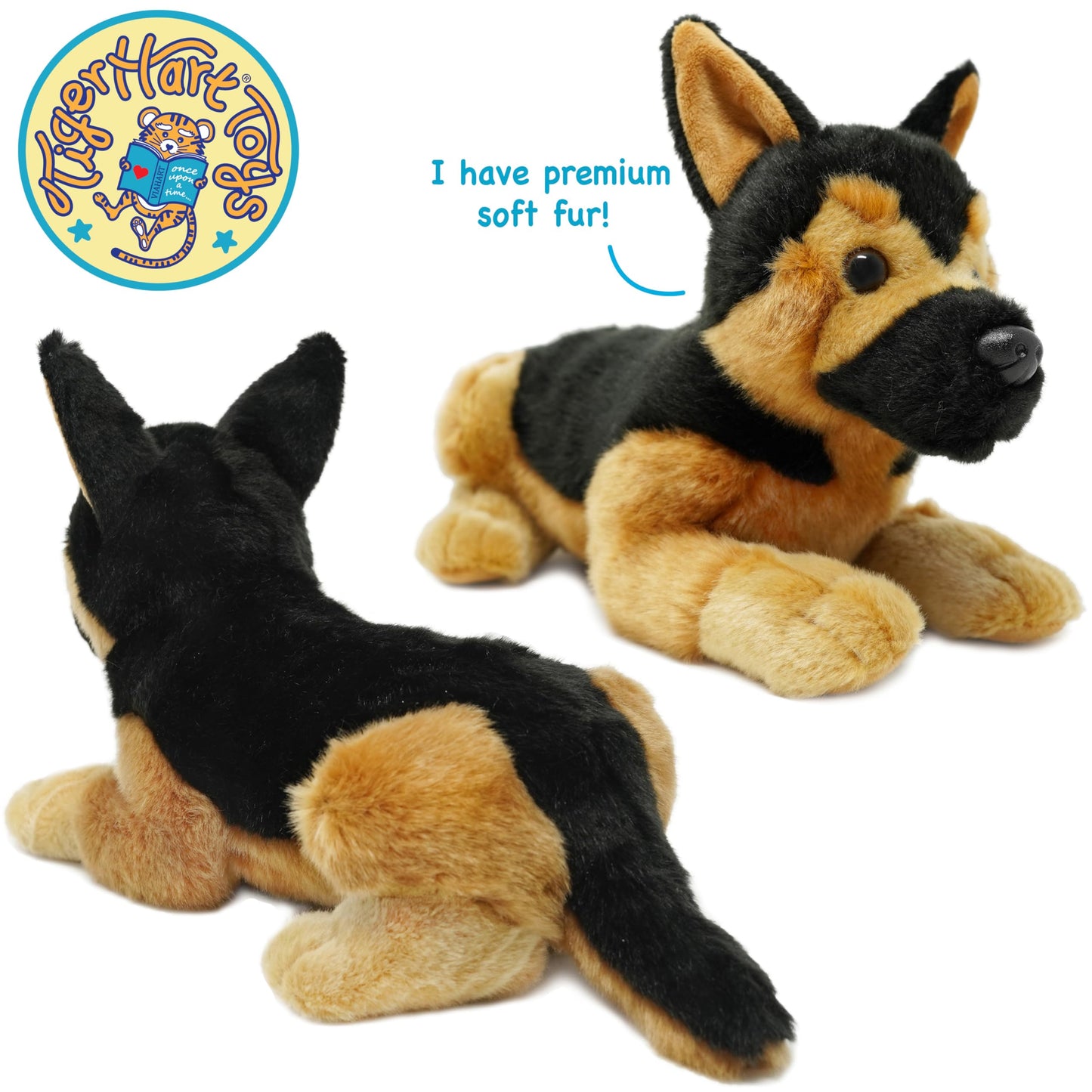 Gretchen The German Shepherd - 15 Inch Stuffed Animal Plush - by TigerHart Toys