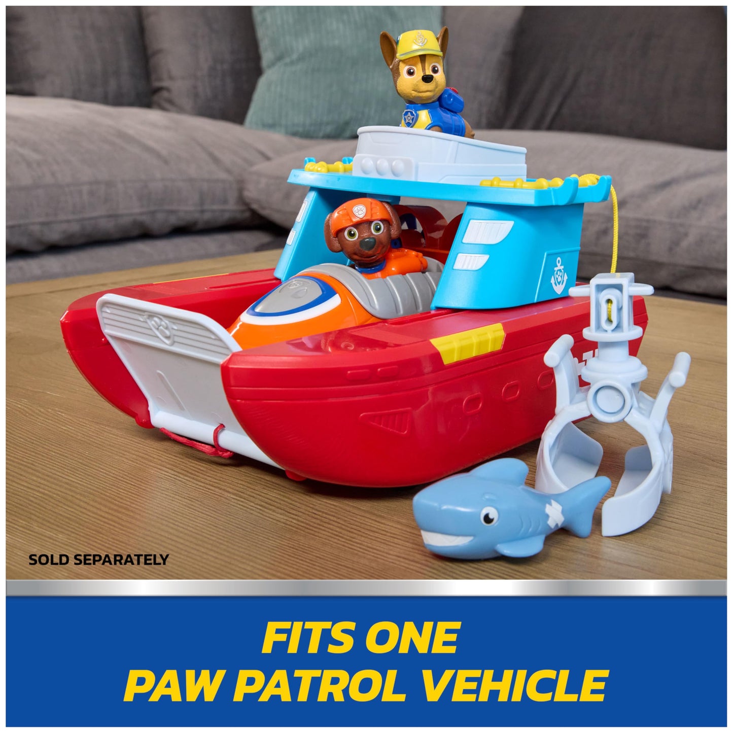 PAW Patrol Sea Patroller Vehicle with Chase and Shark Figure, 2 Patrol Modes, Kids Toys for Boys and Girls Ages 3 and Up
