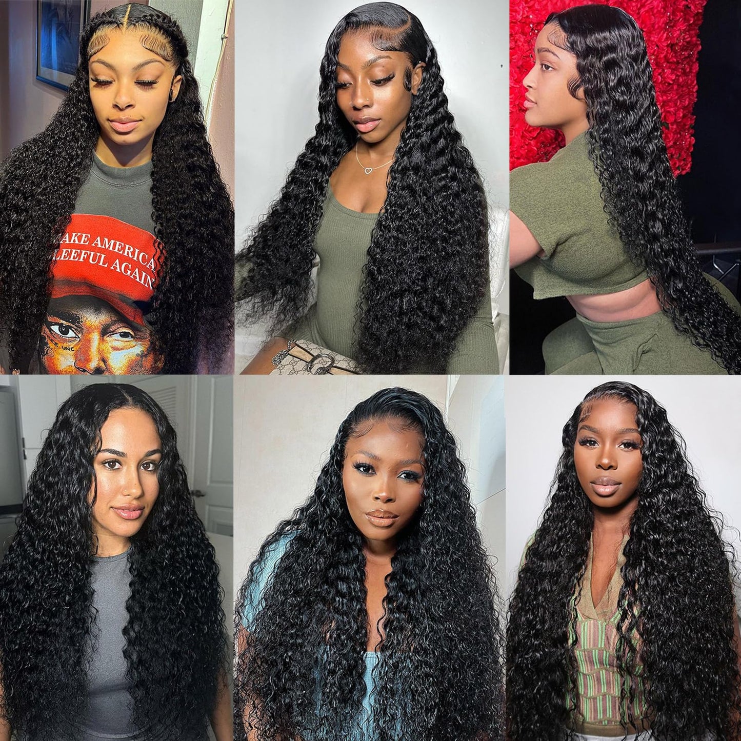 Odored 30 Inch Deep Wave Lace Front Wigs Human Hair 13x6 HD Transparent Deep Curly Lace Frontal Wigs Human Hair 180% Density Glueless Wigs Human Hair pre Plucked with Baby Hair Natural Color