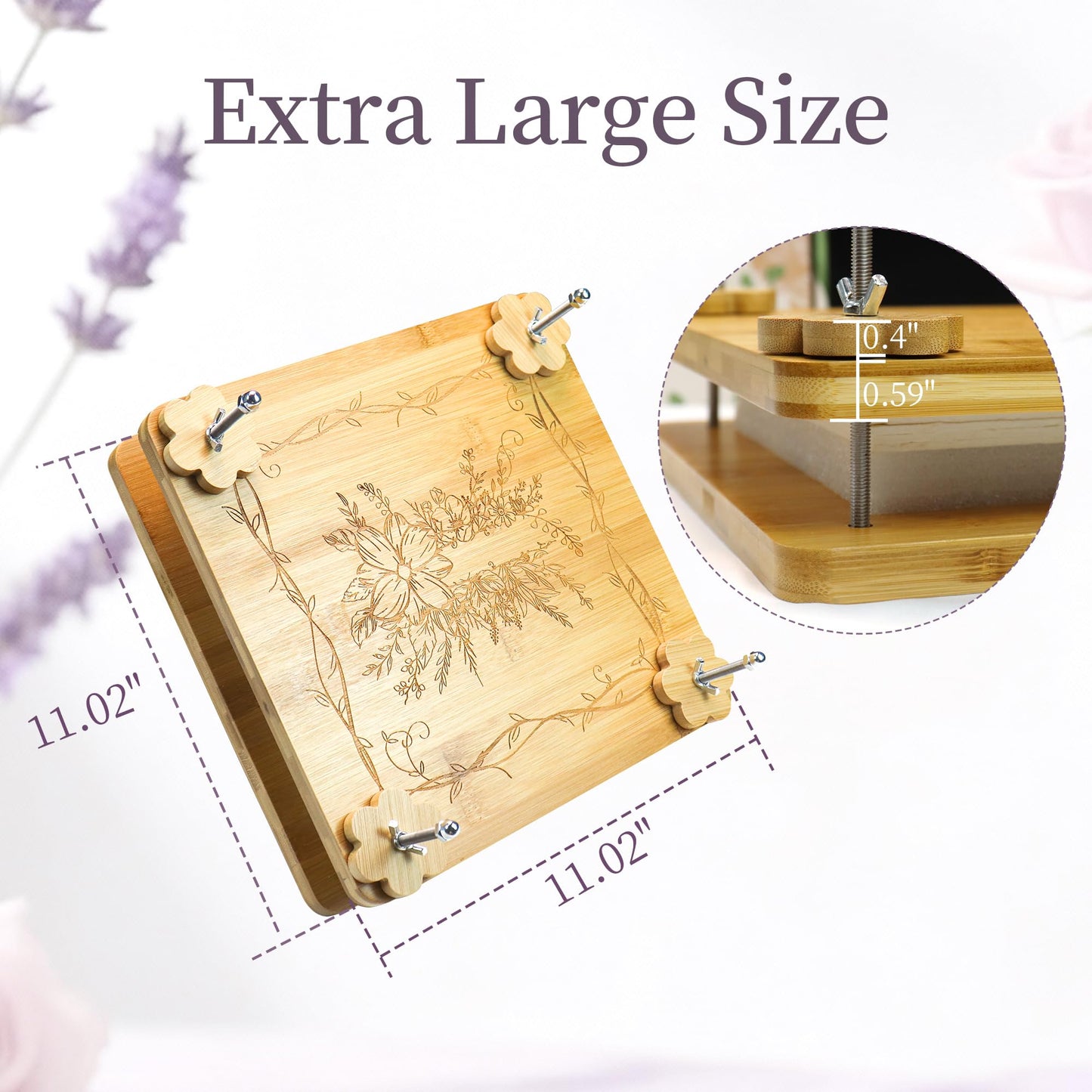 SouStoCol Flower Press, Extra Large Flower Press Kit - 11"x11" 10 Layers Flower Pressing Kit for Pressed Flowers, Plant Flower Preservation Kit for Bookmarks, DIY Craft Art, Flowers Drying