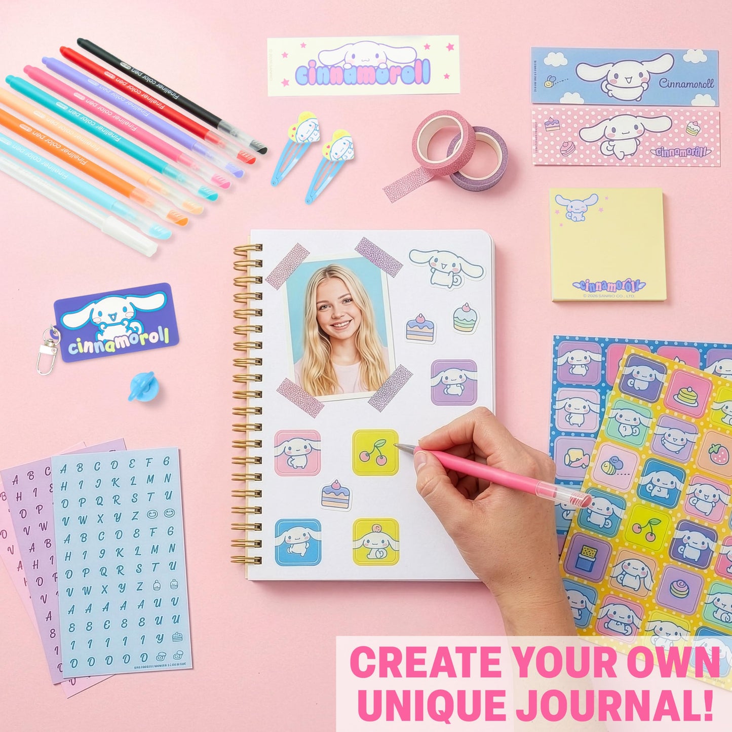 Hello Kitty Cinnamoroll Notebook (Blue Cinnamoroll)