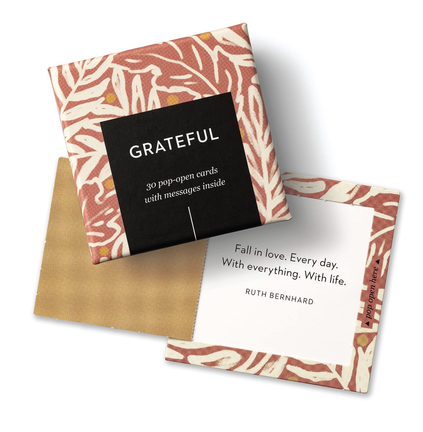 Compendium ThoughtFulls Pop-Open Cards — 4-Pack of Embrace Calm, Mindfulness, Live with Intention, Grateful – 120 Pop-Open Cards, Each with a Different Message Inside