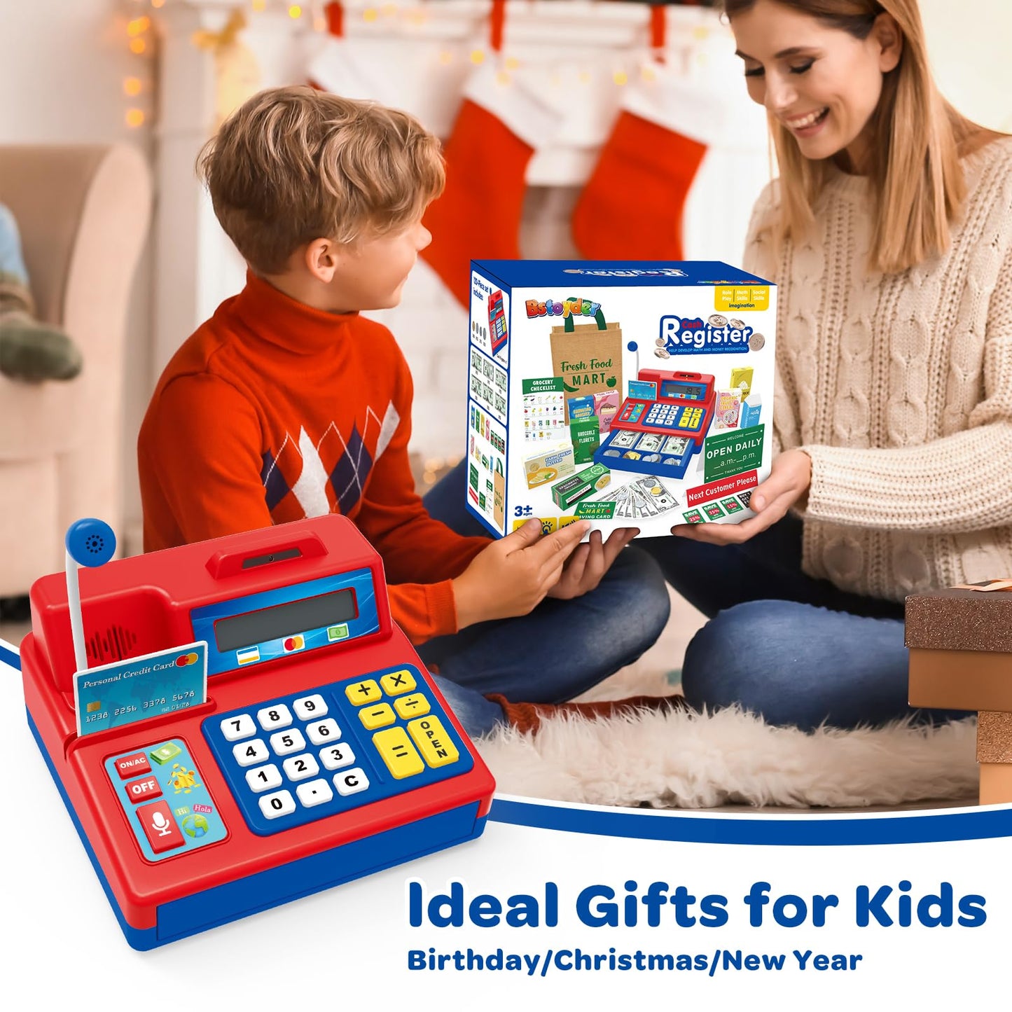 Calculator, Registration Box, Toy, Gift, Red