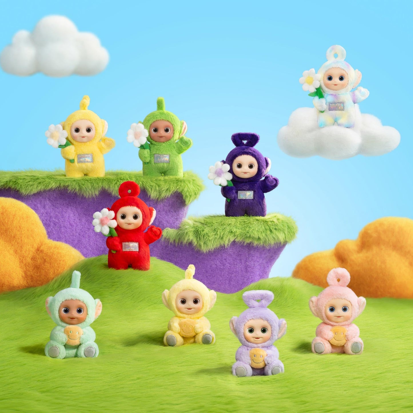POP MART Teletubbies Say Hello Series Blind Box Pendant, Collectible Plush Toys, Holiday Birthday Gifts for Girls and Boys, Single Box