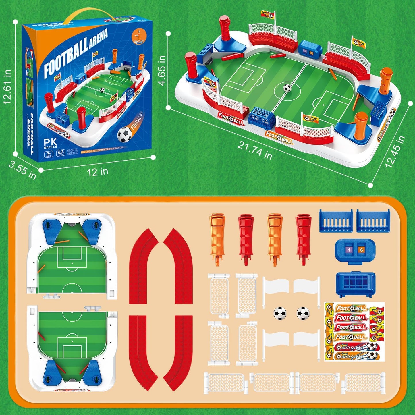 ZYYBQW - Mini Foosball Table, Soccer Board Game for Kids 3 4 5 6 7 8-12 Years Old Birthday Gifts Pinball Machine for Soccer Games Family Party Decoration for