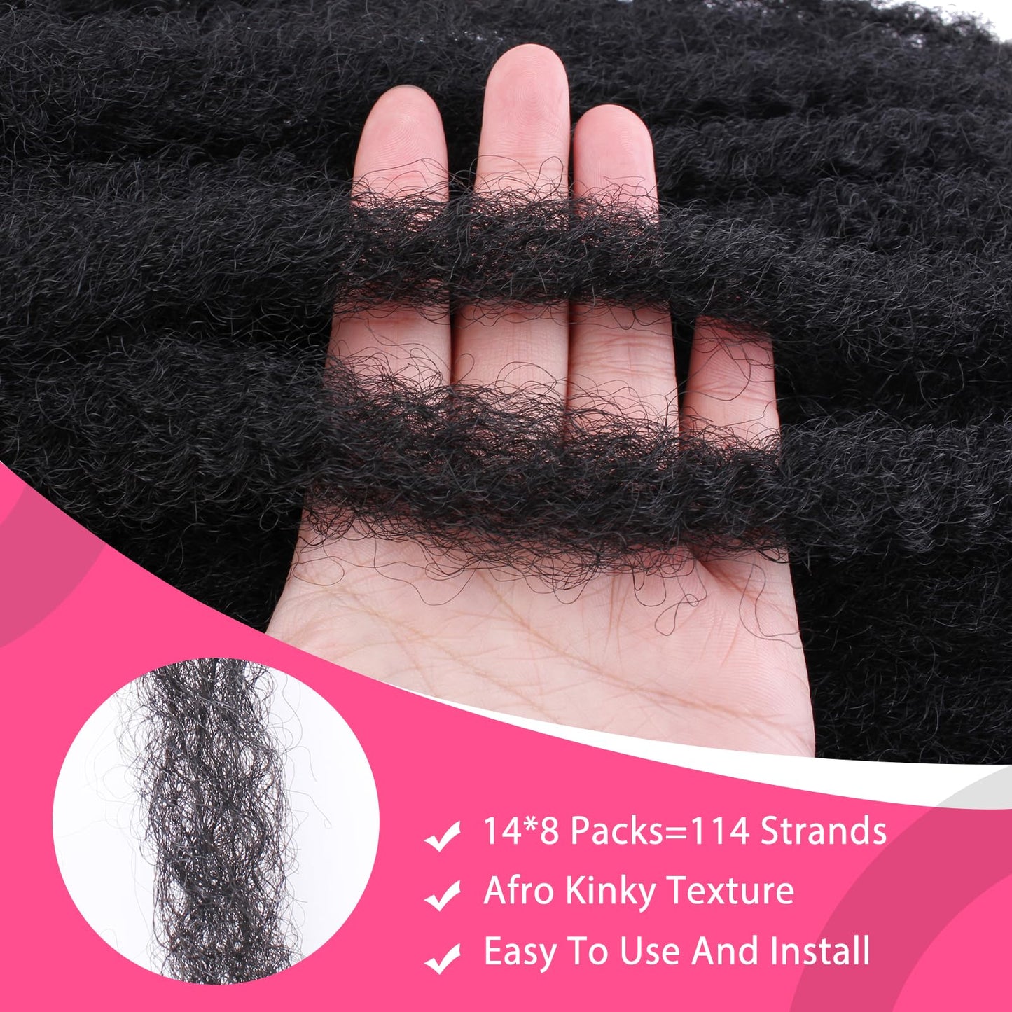 RuiYok 30 Inch Marley Twist Braiding Hair 8 Packs Pre-Separated Marley Hair Crochet Braids Black Long Springy Afro Kinky Twist Hair for Crochet Locs Hair Havana Twist Braiding Hair Extensions 1B#