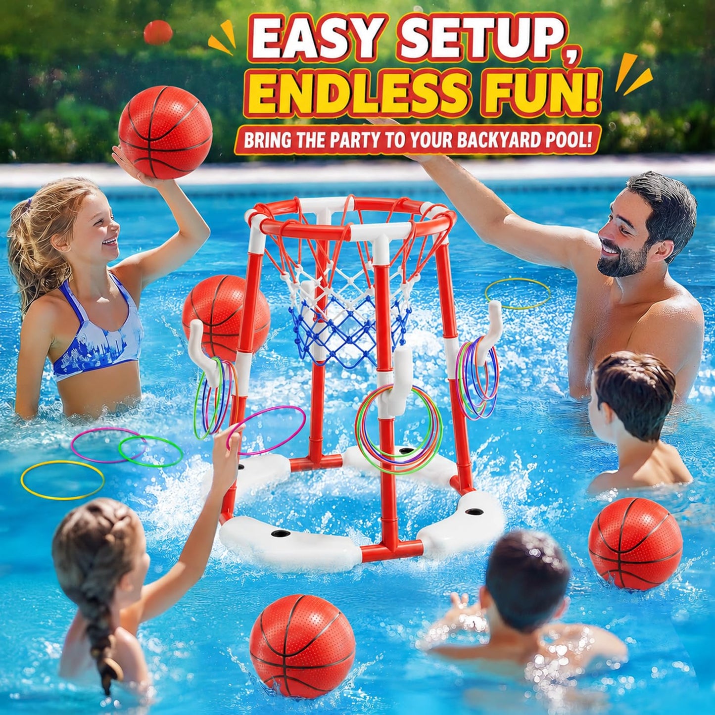 Water Basketball Hoop (red)