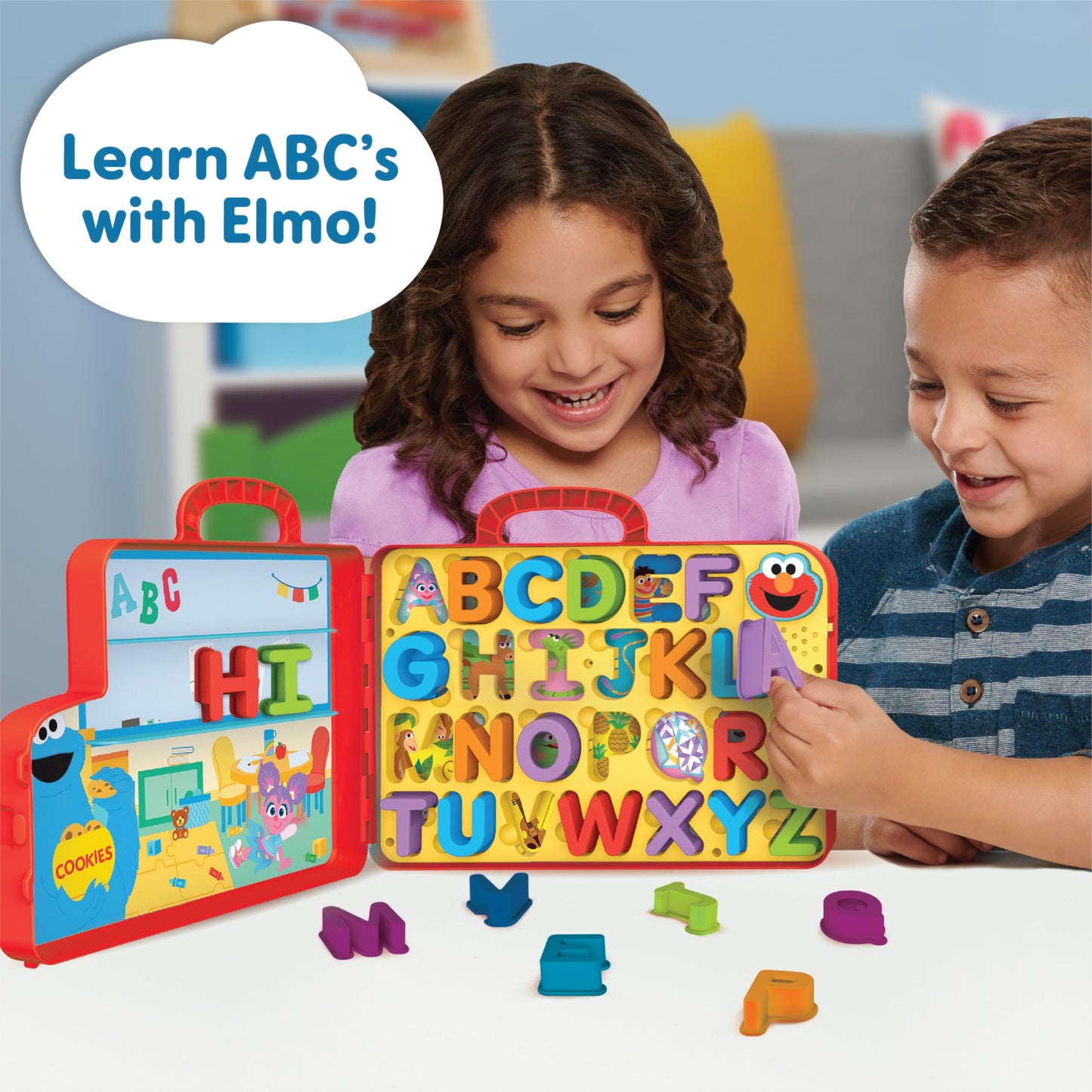 Sesame Street Elmo’s Learning Letters Bus Activity Board, Preschool Learning and Education, Officially Licensed Kids Toys for Ages 2 Up, Gifts and Presents