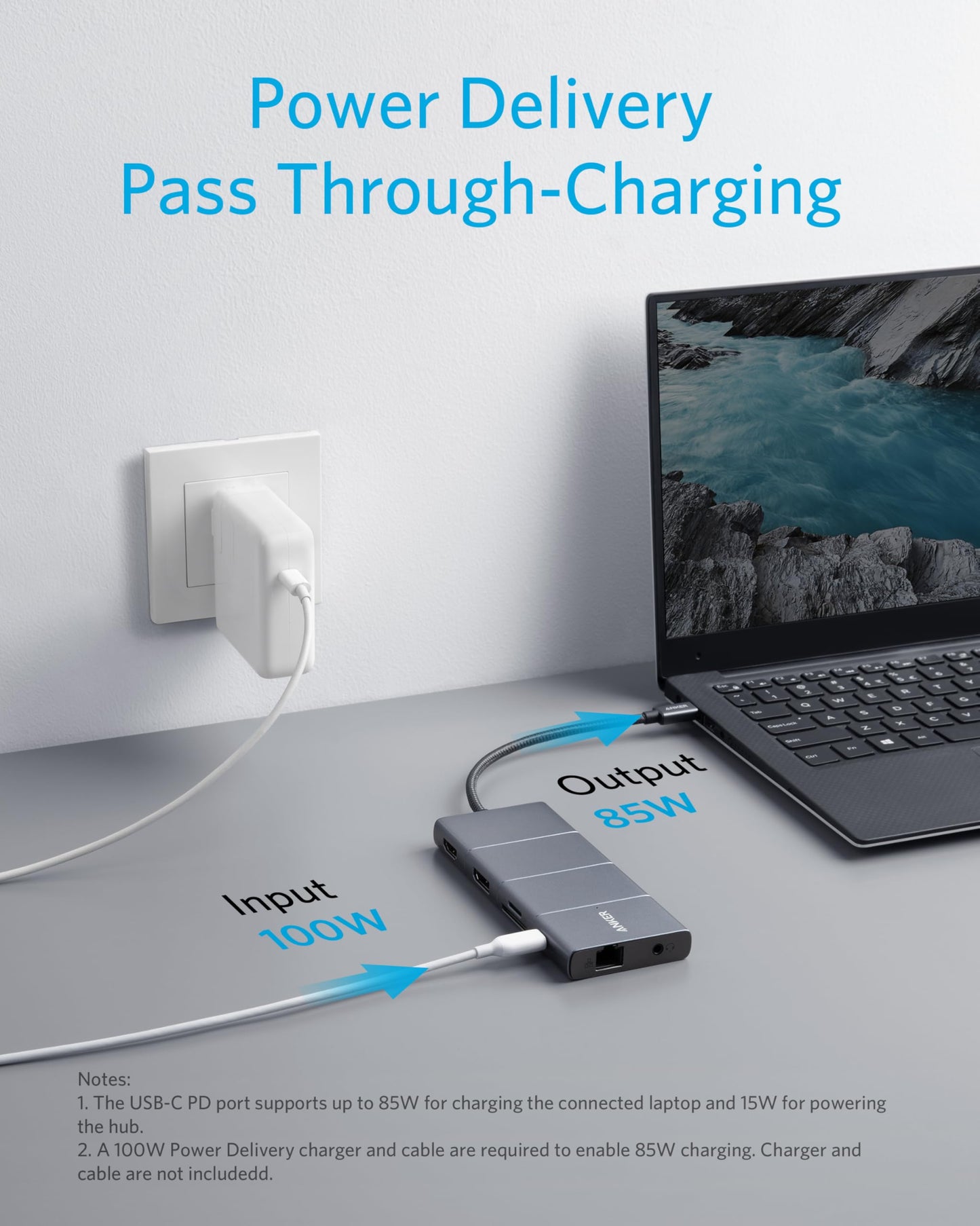 Anker USB C Hub, 11-in-1 Docking Station with 4K@60Hz HDMI and DP, 100W Power Delivery, USB-C and 3 USB-A Data Ports, 1 Gbps Ethernet, 3.5mm Audio, microSD and SD Card Reader