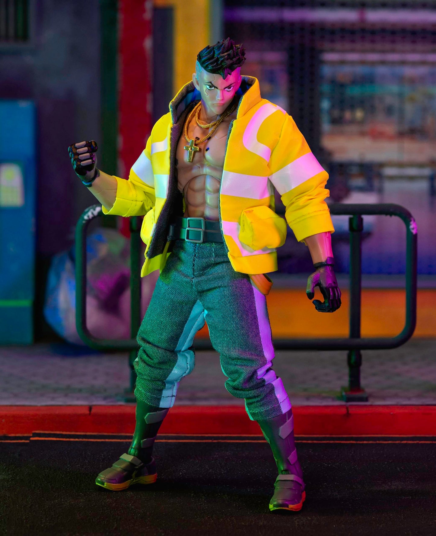 Jada Cyberpunk Edgerunners David Martinez - 1:12 Scale Action Figure - 6” Highly Articulated Collectible with Accessories - Ages 15+ - Soft Goods Jacket, Detailed Sculpt