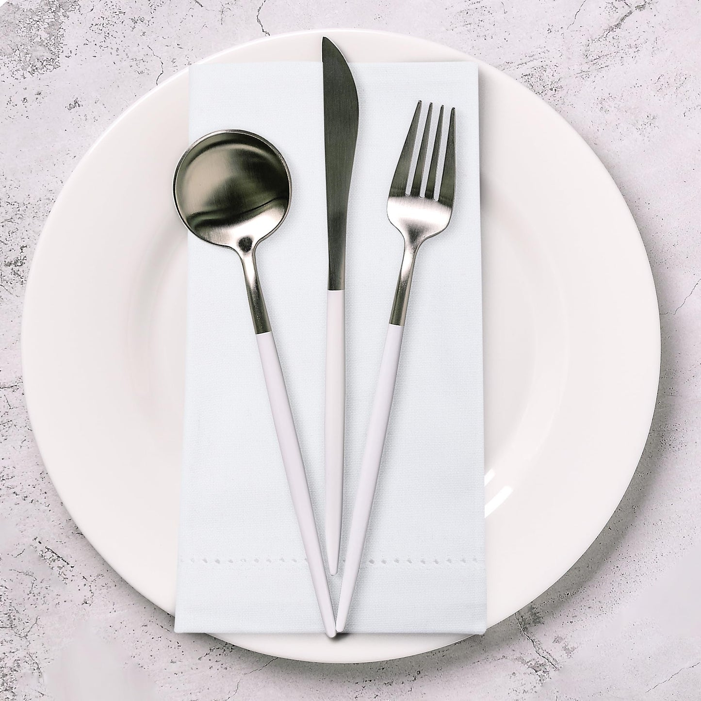 Urban Villa White Cloth Napkins Set of 12 100% Cotton Hemstitch Dinner Napkins Cloths Washable 20”x20” Absorbent Soft Durable Reusable-Ideal for Everyday Use Parties Wedding Thanks Giving Christmas