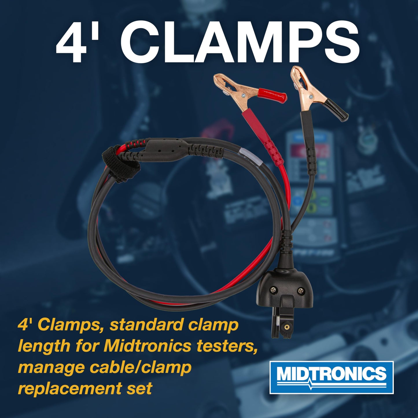 Midtronics A207 Clamp - Ships with one 4' Cable with Standard Metal Clamps