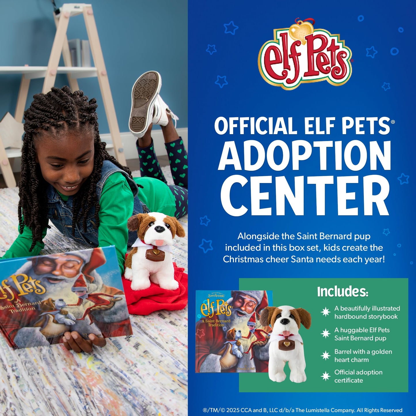The Elf on the Shelf - Elf Pets: A St. Bernard Tradition - Series 3, White and Brown