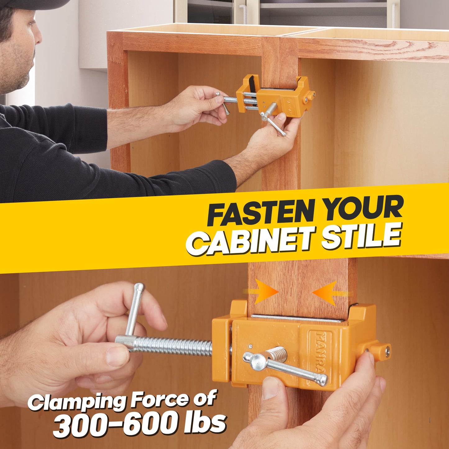 Cabinet Clamps 4 Pack - Protective Case Included - Clamps for Cabinets