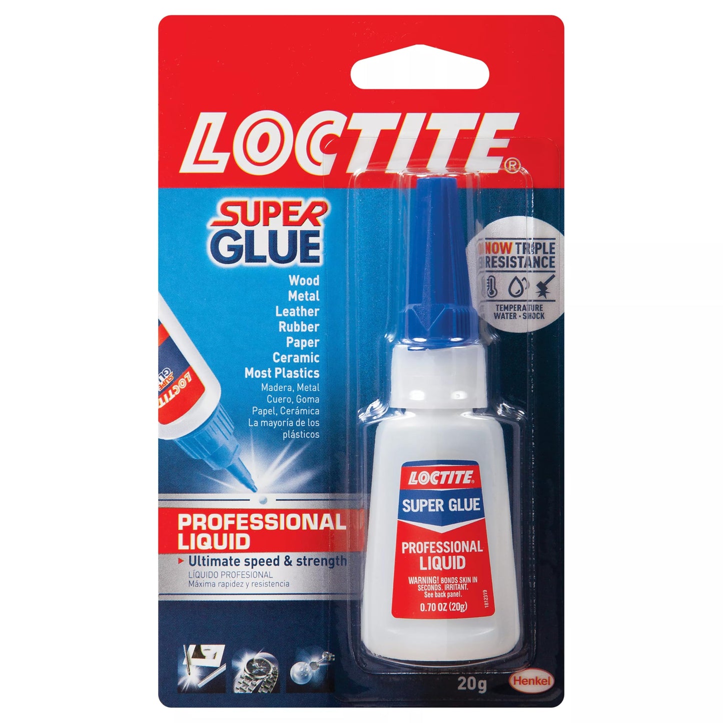 Loctite Super Glue Liquid Professional, Clear Superglue For Plastic, Wood, Metal, Crafts, & Repair, Cyanoacrylate Adhesive Instant Glue, Quick Dry - 0.14 fl oz Bottle, Pack Of 12