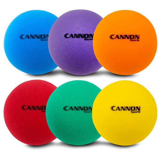 Cannon Sports Soft Foam Ball – Uncoated Medium Density Ball - Lightweight, Safe Play, Indoor/Outdoor Fun - Great for Volleyball, Basketball, Soccer, Dodgeball, and More (Multicolor, 3 Inch)