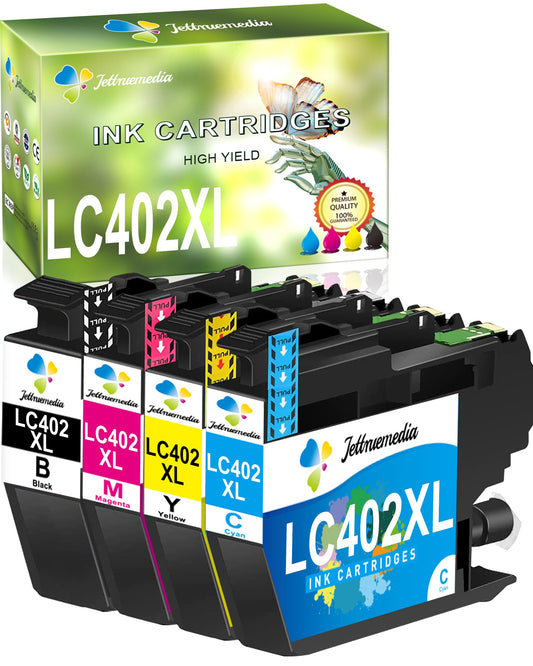LC402 LC402XL Ink Cartridges Compatible for Brother LC402 XL for Brother MFC-J5340DW MFC-J6540DW MFC-J6740DW MFC-J6940DW J5340 J6540 J6740 J6940 MFCJ5340 MFCJ6540 MFCJ6740 MFCJ6940 Printer Multipack