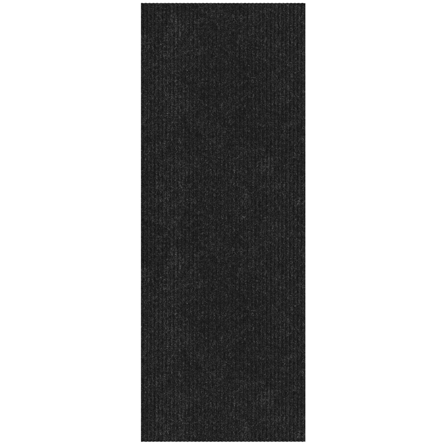 Ottomanson 2'7" x 12' Hallway Runner with Scraper Pile - Extra Durable Non-Slip Rug Mat for Indoor & Outdoor Use - Ideal for Kitchen, Entryway & Garage - High-Traffic Carpet, Black