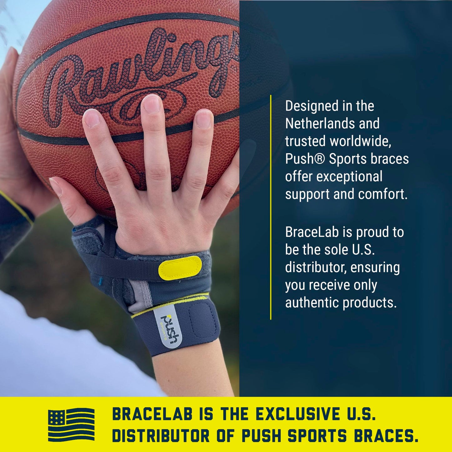 Push Sports Thumb Brace for Thumb MP Joint Injuries. Relief for Skier's Thumb and Ligament Injuries. Can be Worn Under Gloves to Provide Stability During Sports. (Right Medium) - Not for CMC Support