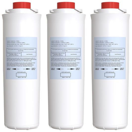 51300C Replacement Filter Compatible with Elkay ezH2O EWF3000 (No Chip - 3 Pack)