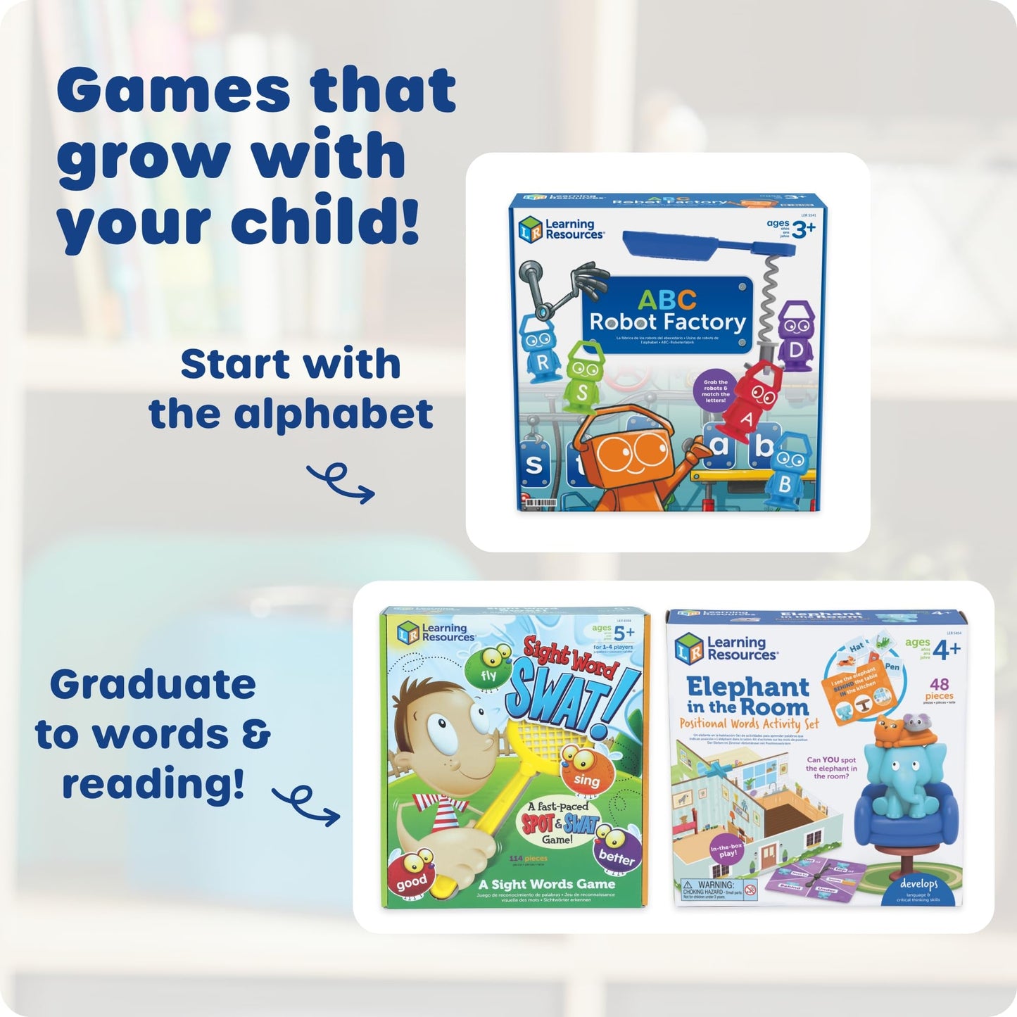 Learning Resources ABC Robot Factory - Alphabet Learning Toys for Toddlers, Letter Recognition for Preschoolers, Fine Motor Matching Letter Game, Educational Kids Preschool and Homeschool Board Games