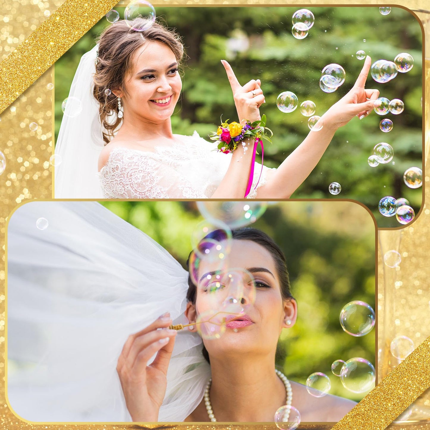 Shappy 72 Pcs Wedding Bubble Bulk Wedding Party Favors Bubble Wand for Guests Send Off with Stickers for Bridal Shower Anniversaries Celebration Goody Bag Stuffers Filler (Champagne)