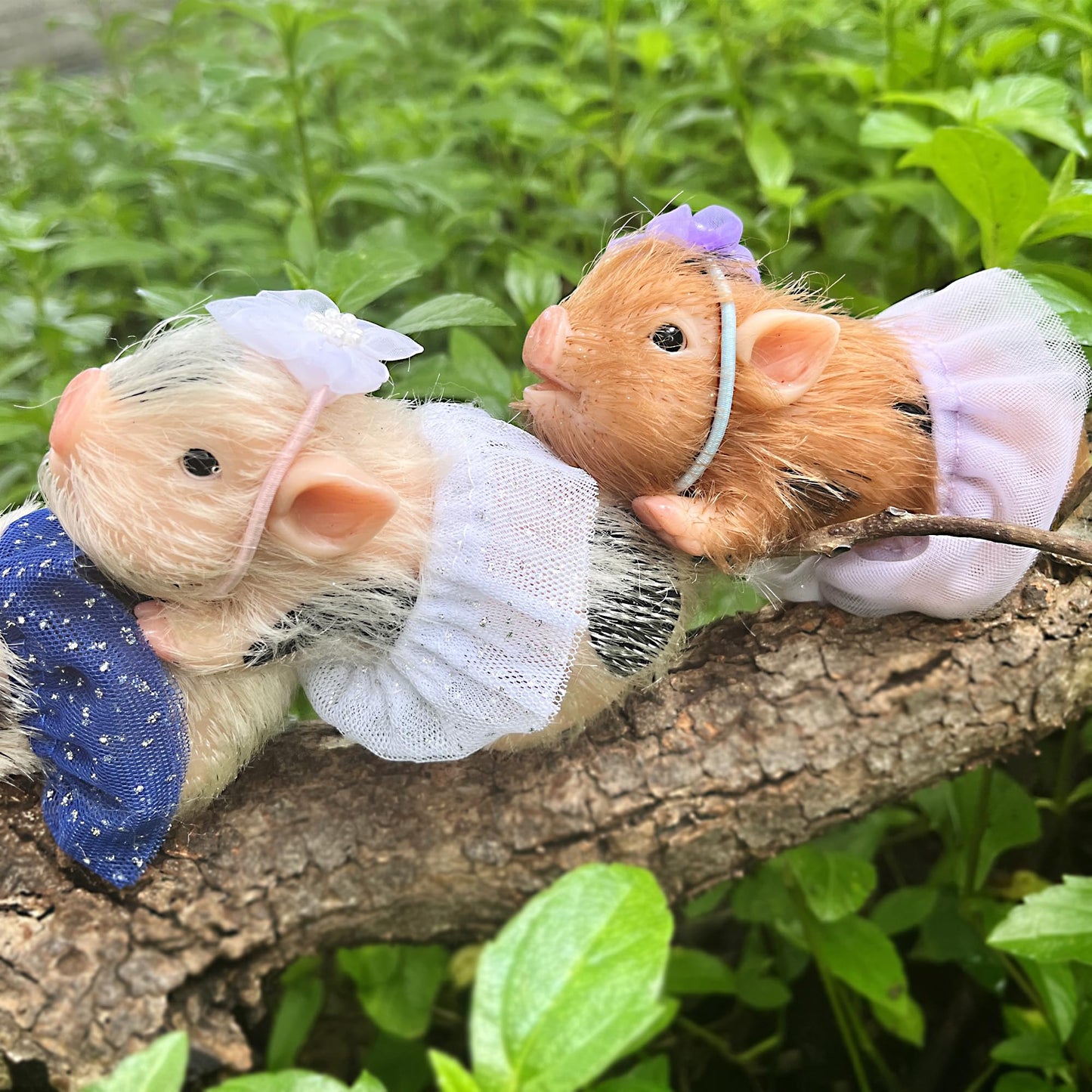 OtardDolls Lifelike Reborn Pig Dolls, 5 Inch Full Silicone Soft Reborn Pig Dolls Mini Realistic Newborn Cute Newborn Baby Pig Dolls with Toy Accessories for Happy Birthday