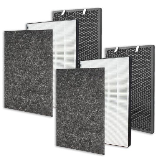 2 Packs Air220 Air320 Replacement Filter Compatible with Bissell Air220 Air320 2768A 2609A Air Purifier - Including Air Filters + Pre-Filters & Activated Carbon Filters - Compare to# 2677 2678 2804
