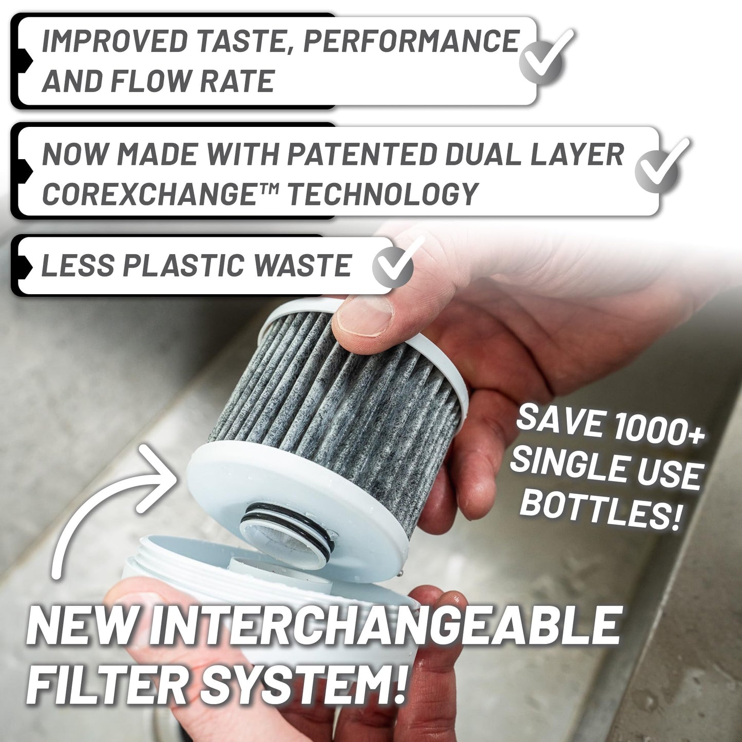 Epic Water Filters Pure REPLACEMENT Compatible with Epic Pure Water Pitcher/Removes Fluoride, Lead, Forever Chemicals, Heavy Metals, Industrial Pollutants/Filters 100 Gallons