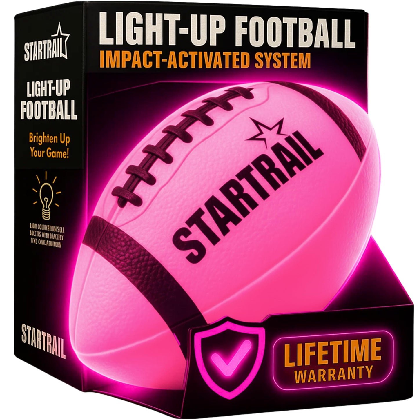 TOMLEON LED Light Up Football - Glow in The Dark Football for Kids