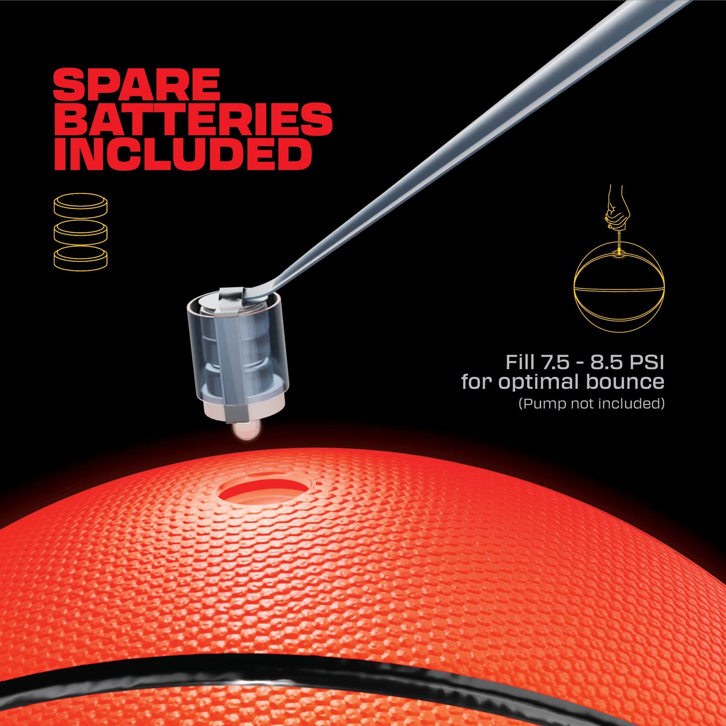 Light Up Basketball - Glow in the Dark - Sports Gear Accessories Gifts for Boys 8-15+ Year Old - Kids, Teens Gift Birthday Ideas - Cool Teen Boy Toys Ages 8 9 10 11 12 13 14 15 Age Outdoor Teenage