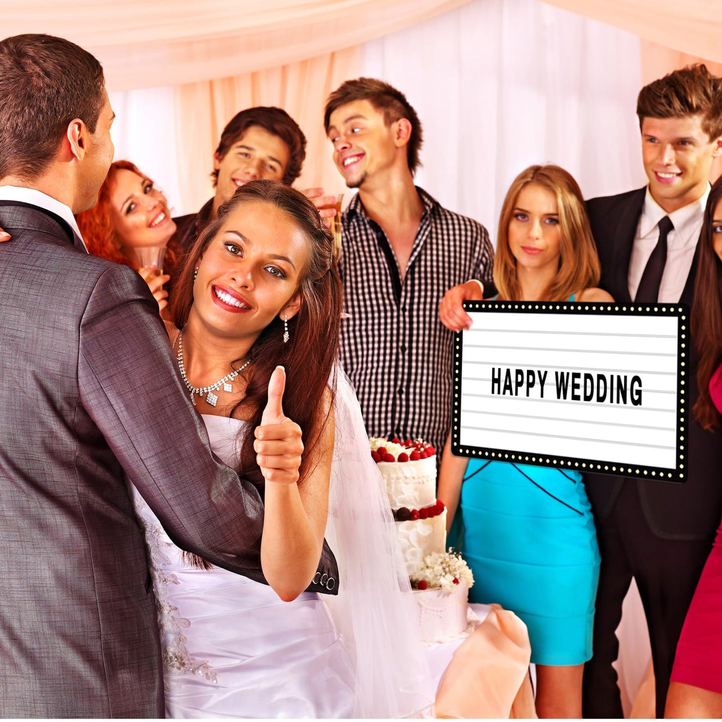 Feifeiya 6 Pack Wedding Bottle Service Sign with Letters Sticker Entrance Props Bridal Party Nightclub Bottle Service Sign with Letters for Nightclub Clubs Weddings Parties(Classic,Black)