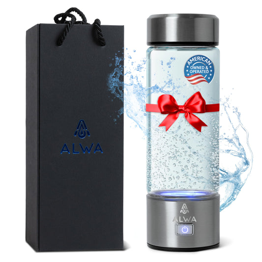 2025 Upgraded Hydrogen Water Bottle w/SPE/PEM Technology, 1700 PPB Fast Portable Hydrogen Generator, 3-Min Quick Electrolysis, Rechargeable Hydrogen Rich Glass for Home Office Travel & Fitness