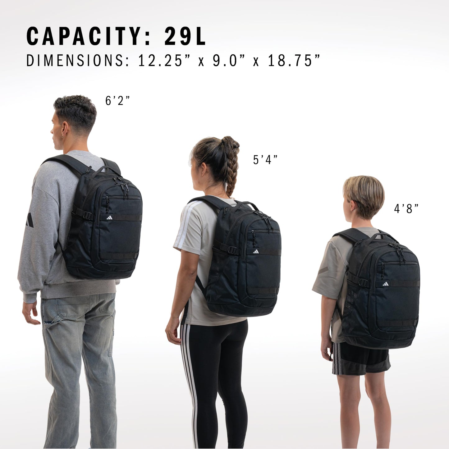 adidas Impulse Backpack for Laptop, School and Travel, 29L