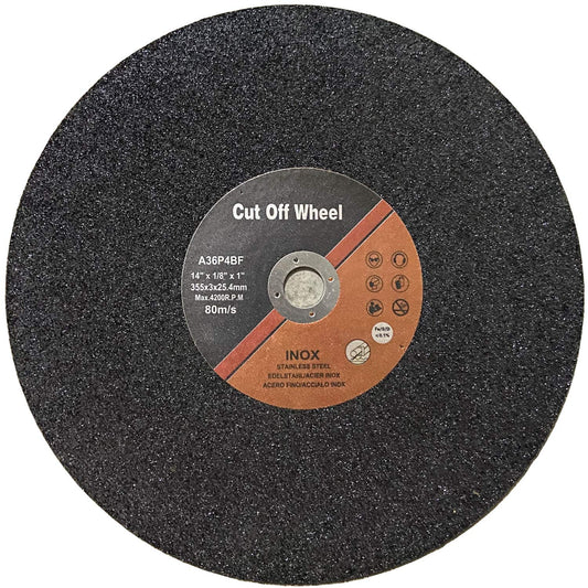 14-Inch 10-Pack Abrasive Cut Off Blades, Metal Cutting, Chop Saw Blades