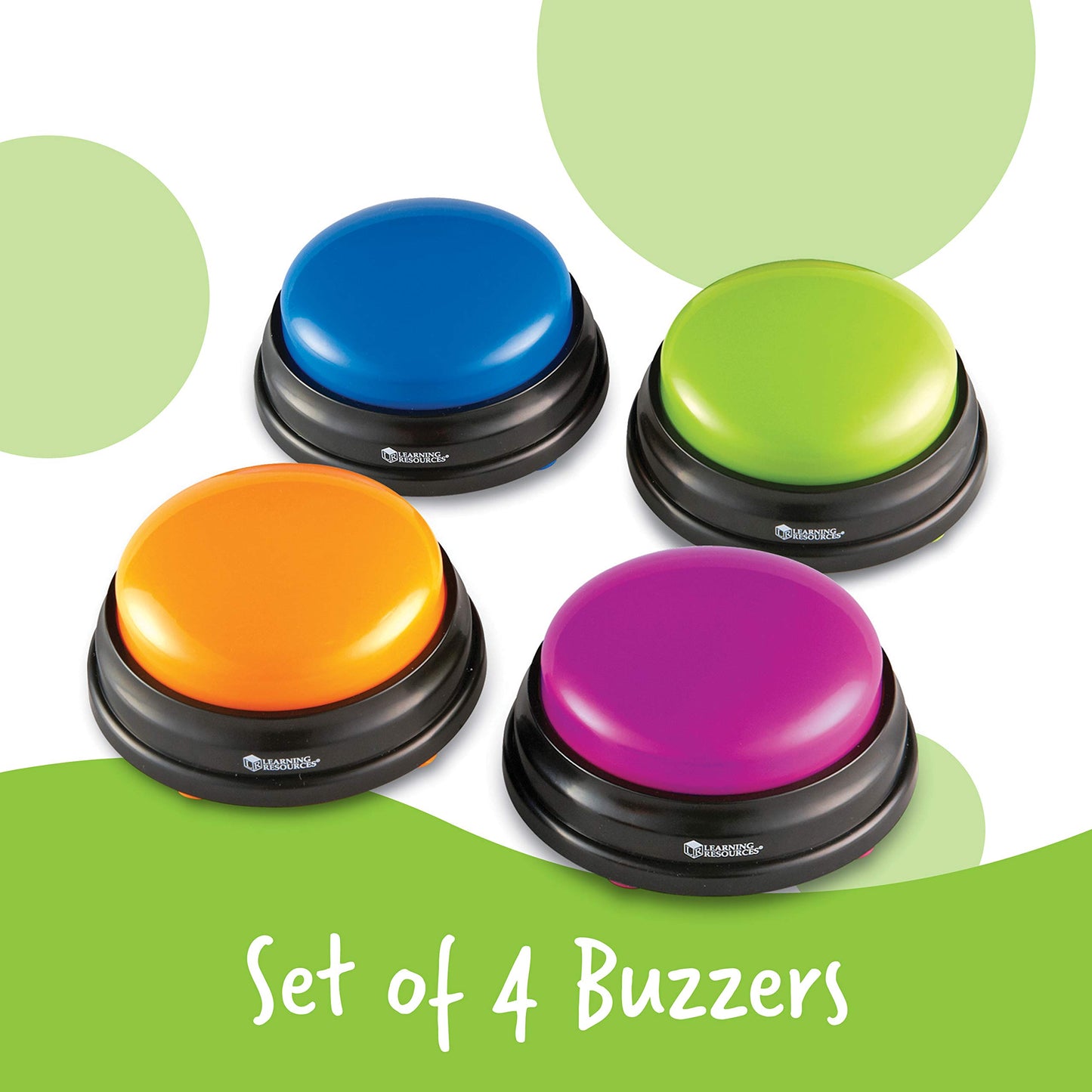 Learning Resources Answer Buzzers, Multicolored, LER3774, 3-1/2in
