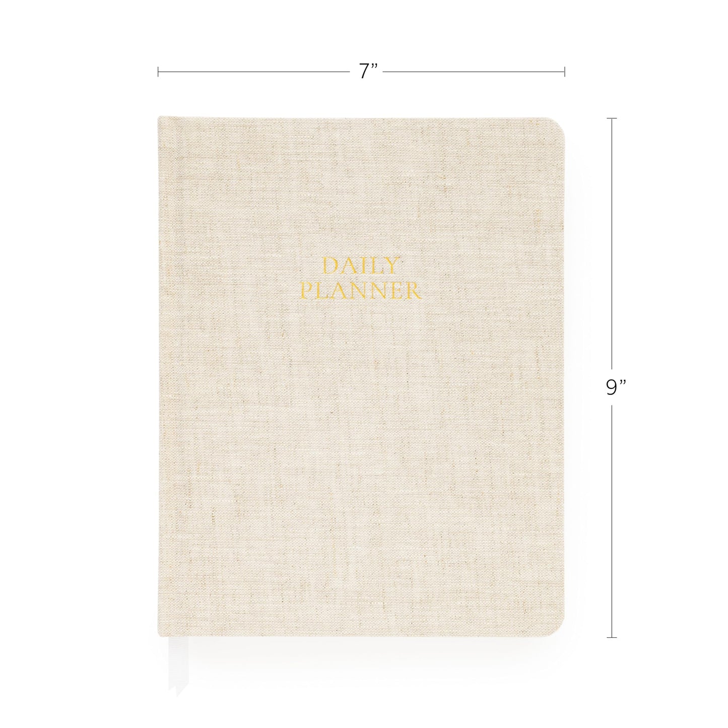 Sugar Paper Undated Daily Planner, Fabric Cover, 7 x 9 Inches, Hardcover Weekly Planner (Sage)