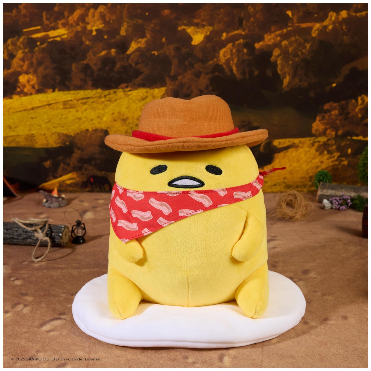 GUND Sanrio Gudetama The Lazy Egg Stuffed Animal, Gudetama Cowboy, Plush Toy for Ages 1 and Up, 9”