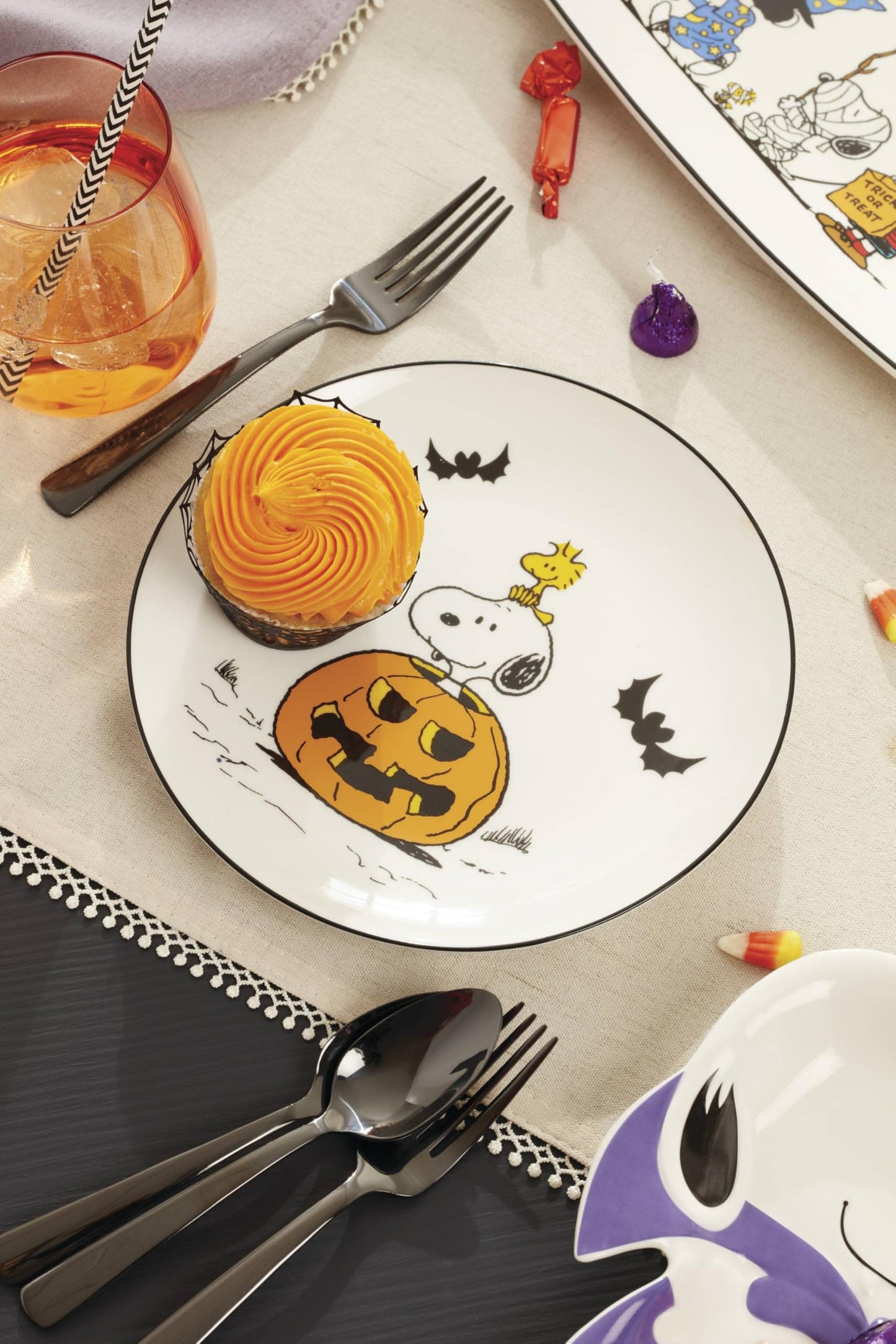 Lenox 896688 The Great Pumpkin Accent Plates, Set of 4, Assorted, Halloween