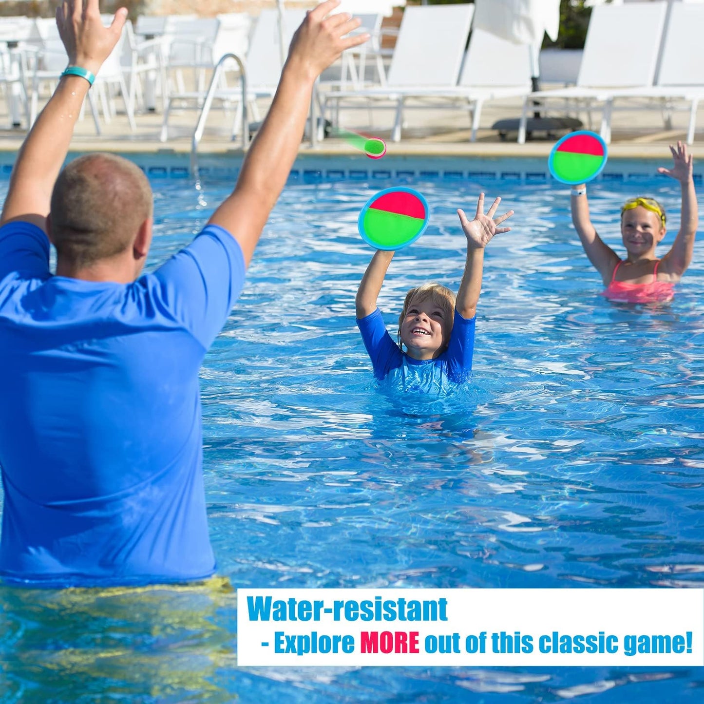 Ayeboovi Kids Toys Toss and Catch Ball Set Outdoor Games Toys for 3 4 5 6+ Year Old Boys Girls Toss and Catch Game Set with 4 Paddles and 4 Balls[Upgraded Version]