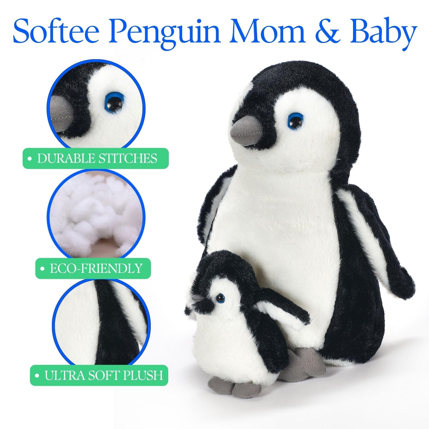 The Petting Zoo 12" Softee Penguin and Baby