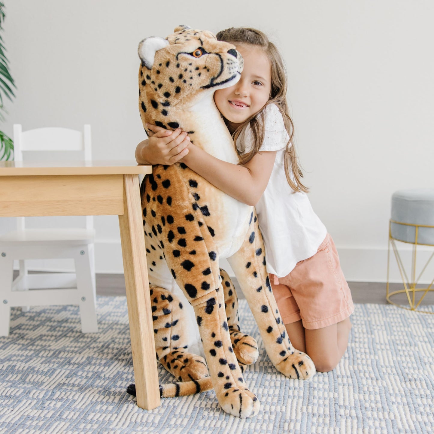 Melissa & Doug Giant Cheetah - Lifelike Stuffed Animal (Stands Nearly 3 Feet Tall)