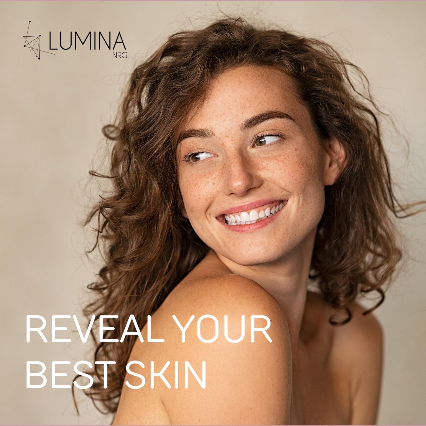 Lumina NRG Mini Glow PRO 5-in-1 LED Face Wand – Skin Lifting, Tightening & Firming Device, Wrinkle Reducer & Facial Massager